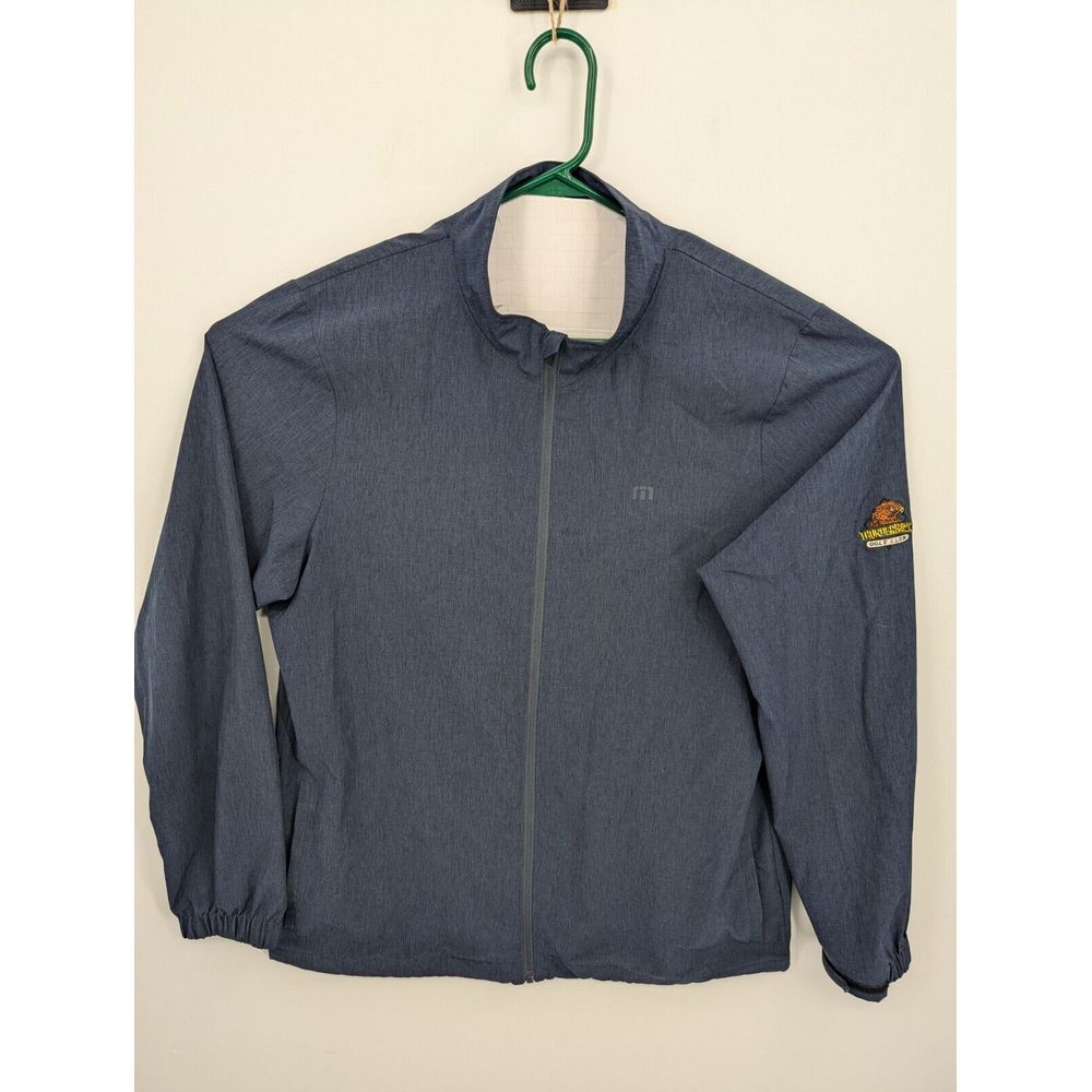 Travis Mathew Jacket Men's Large Blue Golf Road Soda Full Zip Up Lightweight